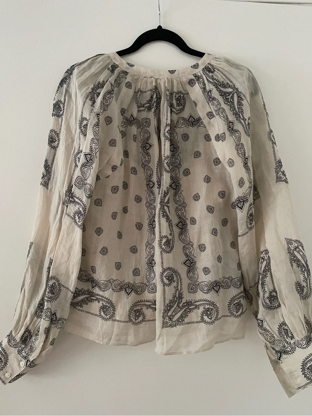 J.Crew Popover top in bandana-print ramie size M